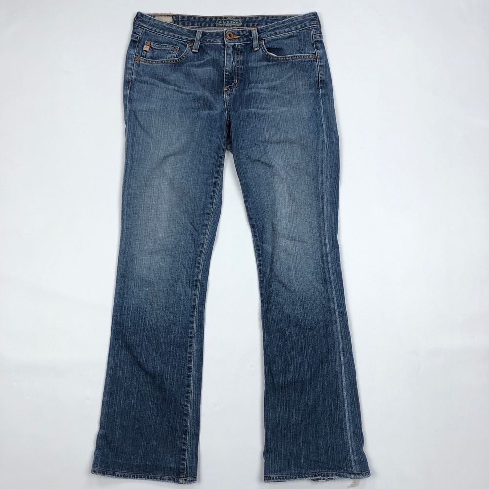 Big Star Lou Easy Boot Jeans Womens 28R Medium Wash Denim Made in USA